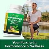 Athletic Choice Wormwood Black Walnut Clove Supplement in a lifestyle setting