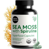 Atlantic Naturals Organic Sea Moss with Spirulina Capsules bottle front view