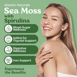 Atlantic Naturals Organic Sea Moss with Spirulina Capsules side view