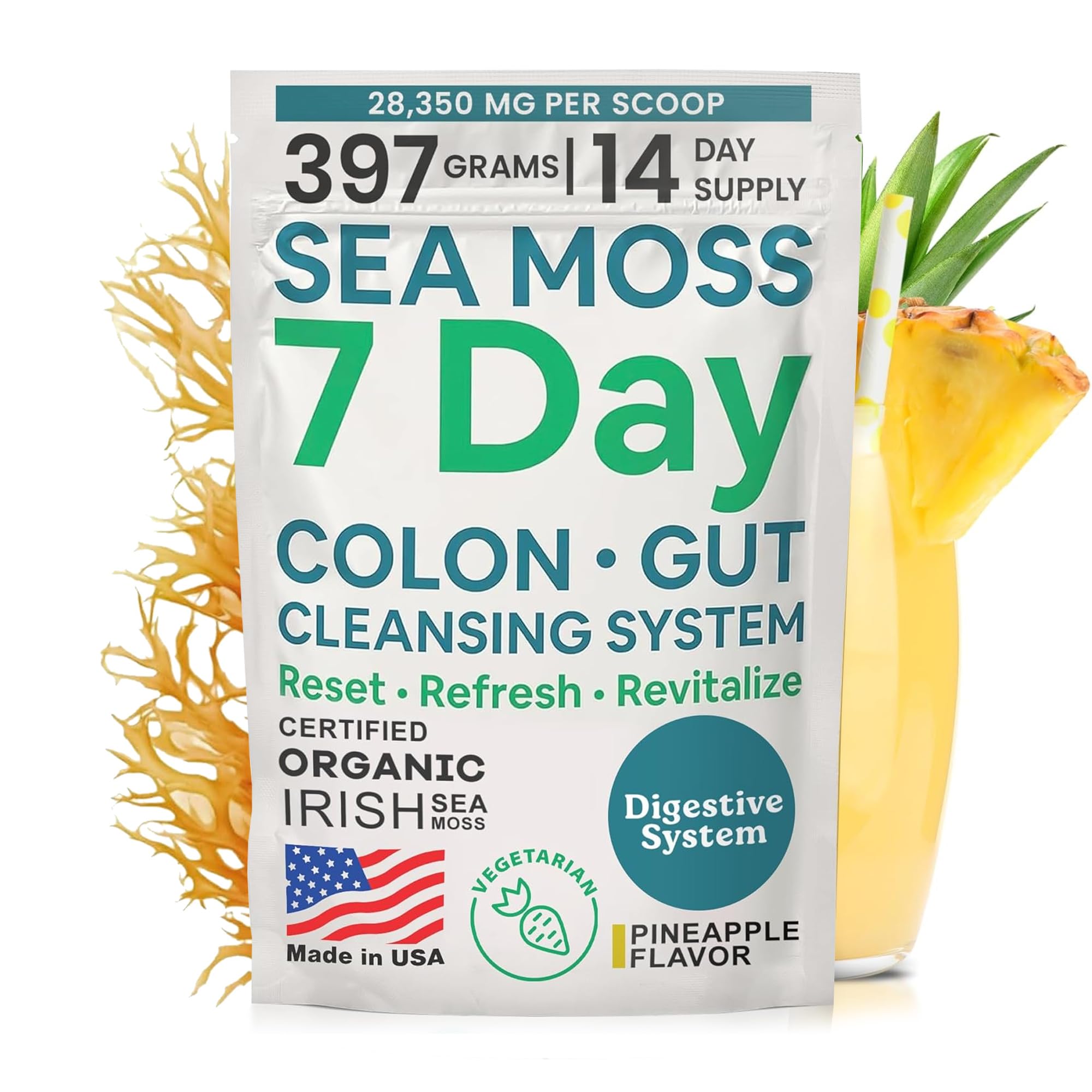 Atlantic Naturals Sea Moss Blend 7-Day Cleanse packaging front view