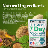 Atlantic Naturals Sea Moss Blend ingredients list on packaging