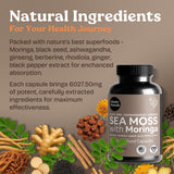 Atlantic Naturals Sea Moss Capsules opened bottle showing capsules
