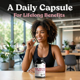 Atlantic Naturals Sea Moss Capsules with Beet Root in a lifestyle setting