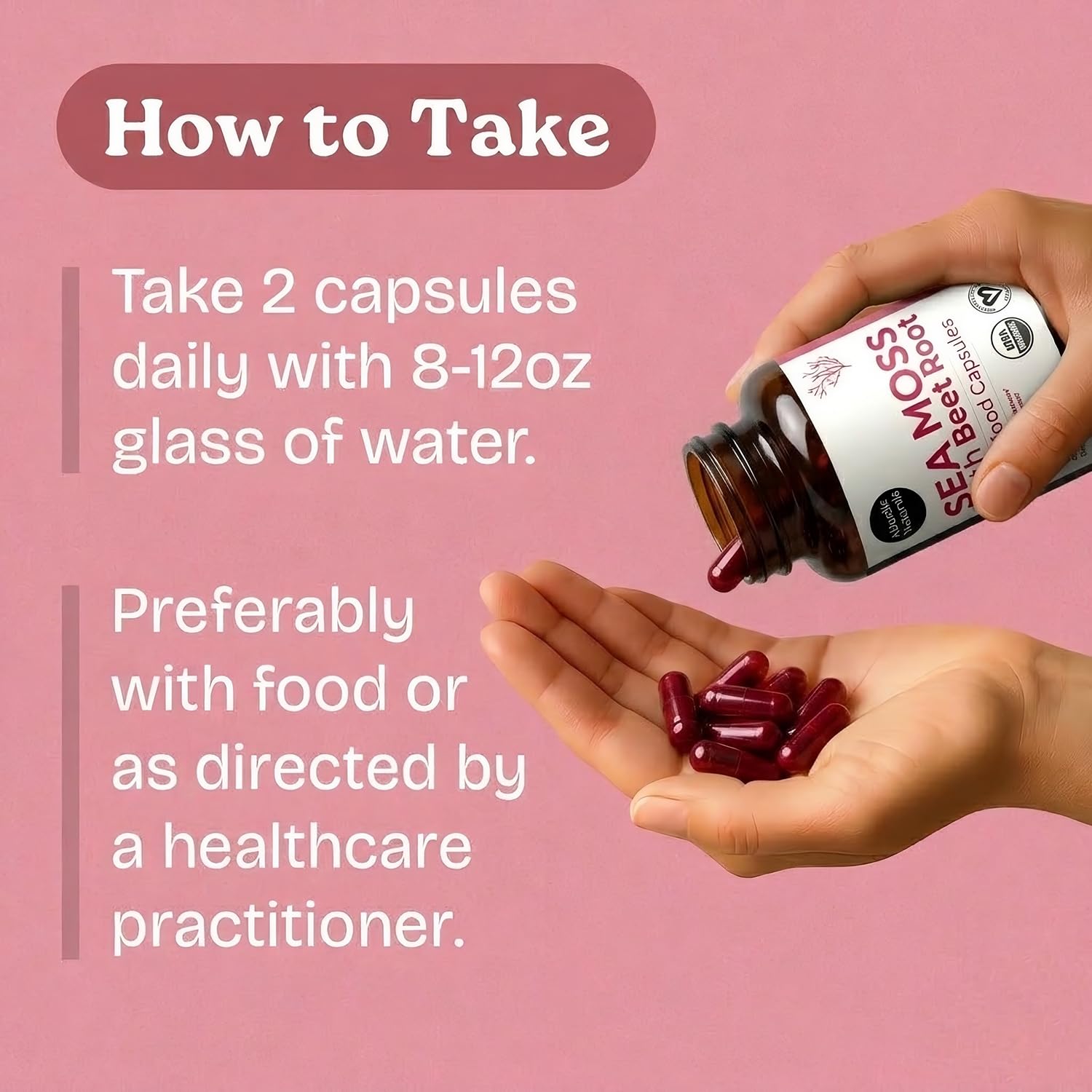 Atlantic Naturals Sea Moss Capsules with Beet Root nutritional information