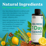 Atlantic Naturals Sea Moss Cleanser Drink in a glass