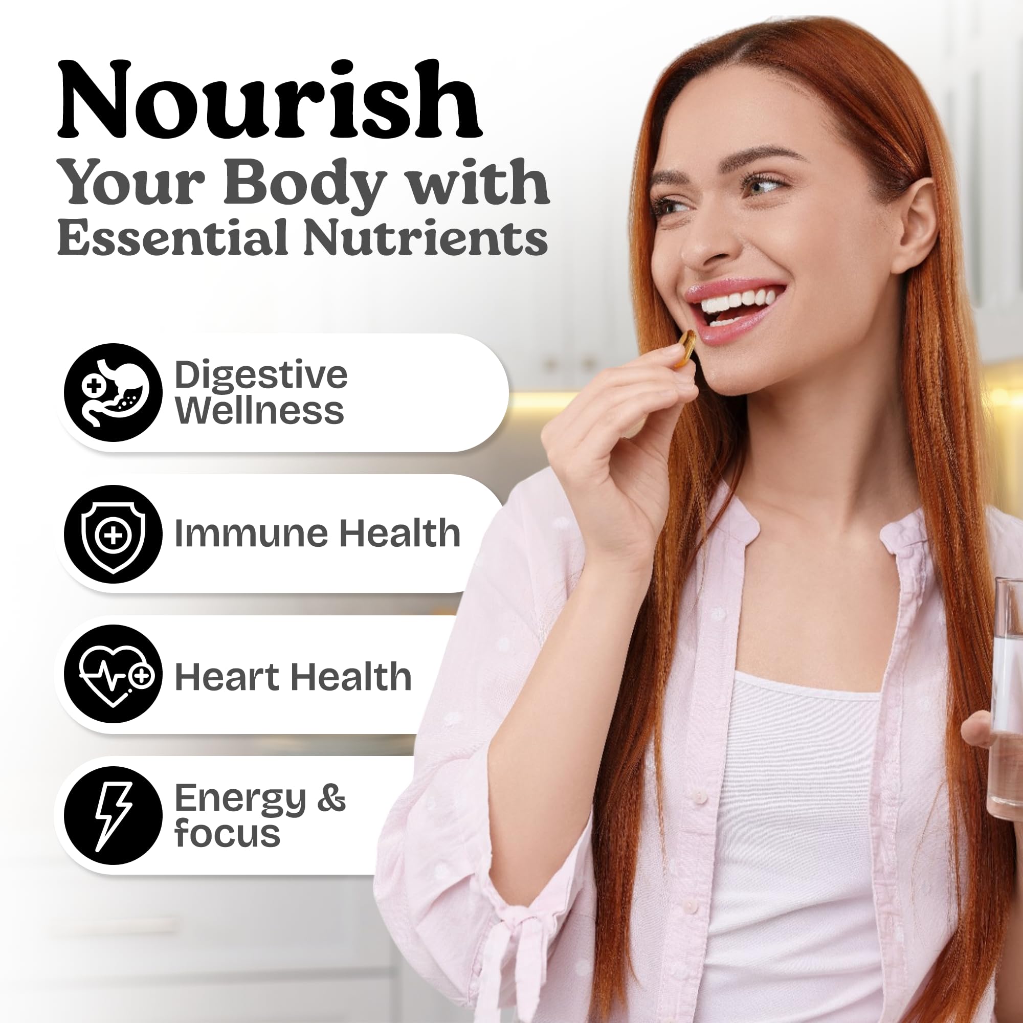 Atlantic Naturals Sea Moss Shilajit Capsules bottle with a measuring spoon