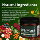 Atlantic Naturals Seamoss Greens Powder Superfood serving suggestion