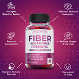Atlantis Nutrition Fiber Gummies with fresh fruit background