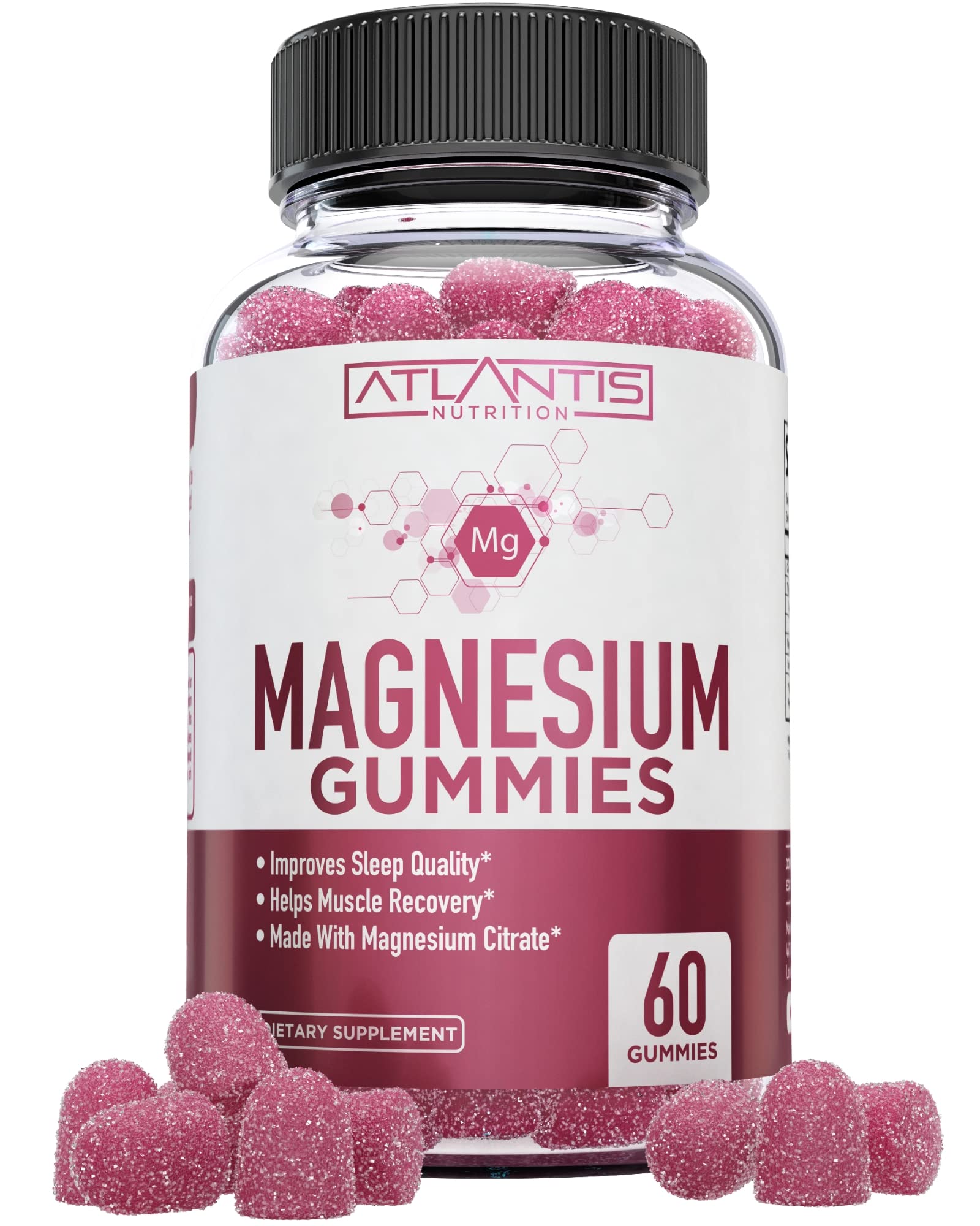 Atlantis Nutrition Magnesium Gummies 60 Count front view