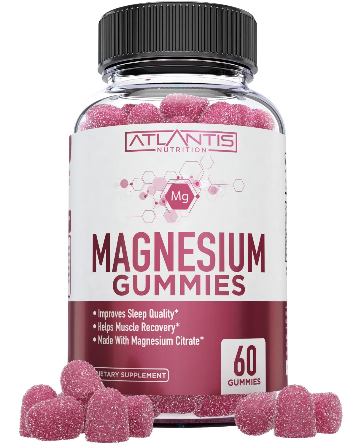 Atlantis Nutrition Magnesium Gummies 60 Count front view