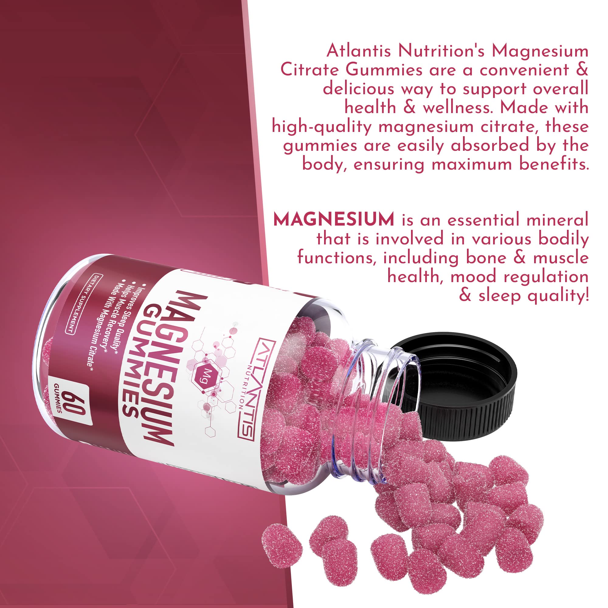 Atlantis Nutrition Magnesium Gummies ingredients list