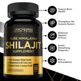 Atlantis Nutrition Shilajit Extract Capsules bottle with label