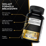 Atlantis Nutrition Shilajit Extract Capsules with measuring spoon