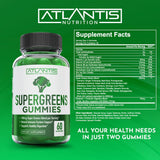 Atlantis Nutrition Super Greens Extract Blend Gummies close-up