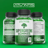 Atlantis Nutrition Super Greens Extract Blend Gummies in a bowl