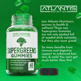 Atlantis Nutrition Super Greens Extract Blend Gummies with fruits