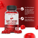 Atlantis Nutrition Tart Cherry Gummies side view showing gummy texture