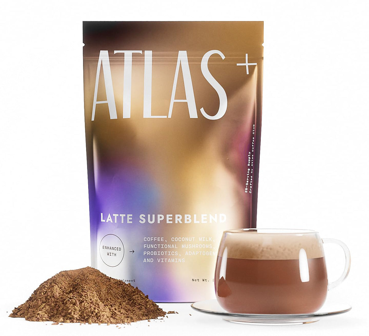 Atlas Coffee Club Latte Superblend front view packaging
