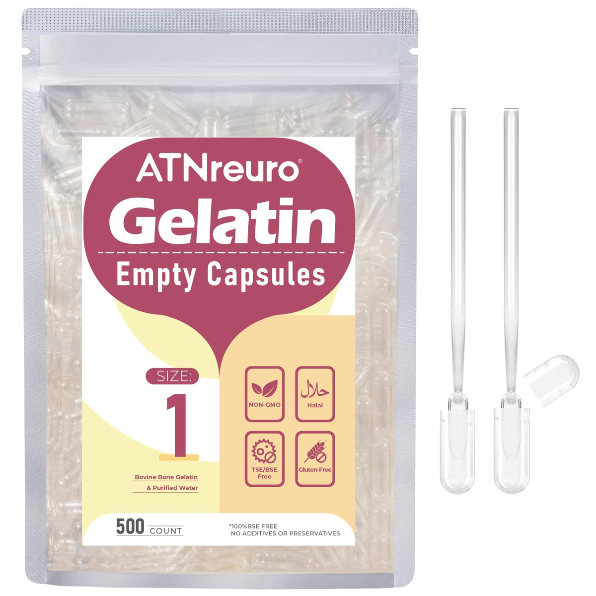 ATNreuro Empty Capsules front view packaging