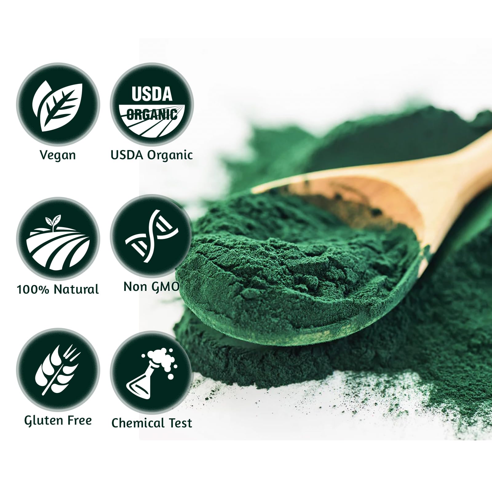 ATNreuro Organic Spirulina Powder mixed in a smoothie