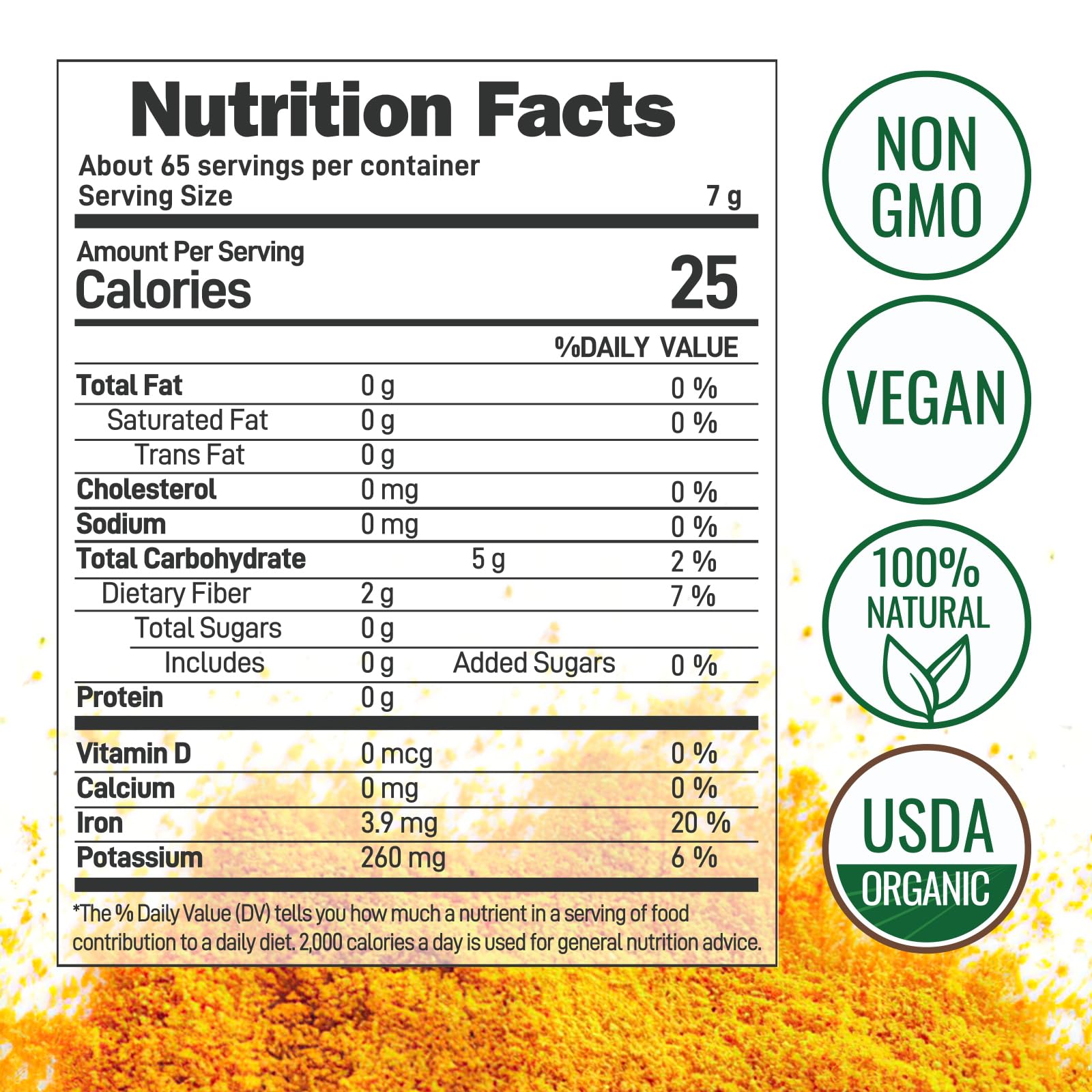 ATNreuro Organic Turmeric Powder in a smoothie