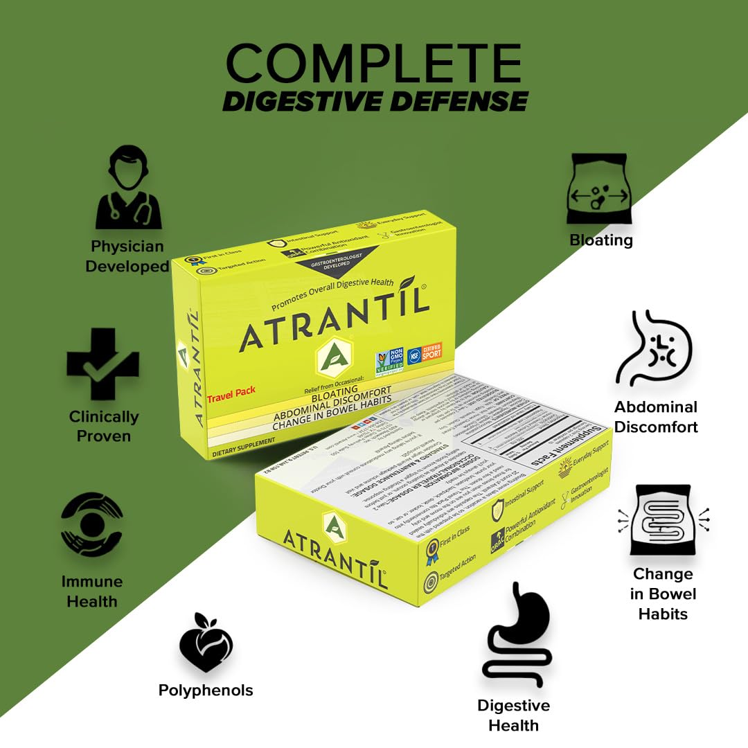Atrantil Dietary Fibre Supplement 18g back view with ingredient list