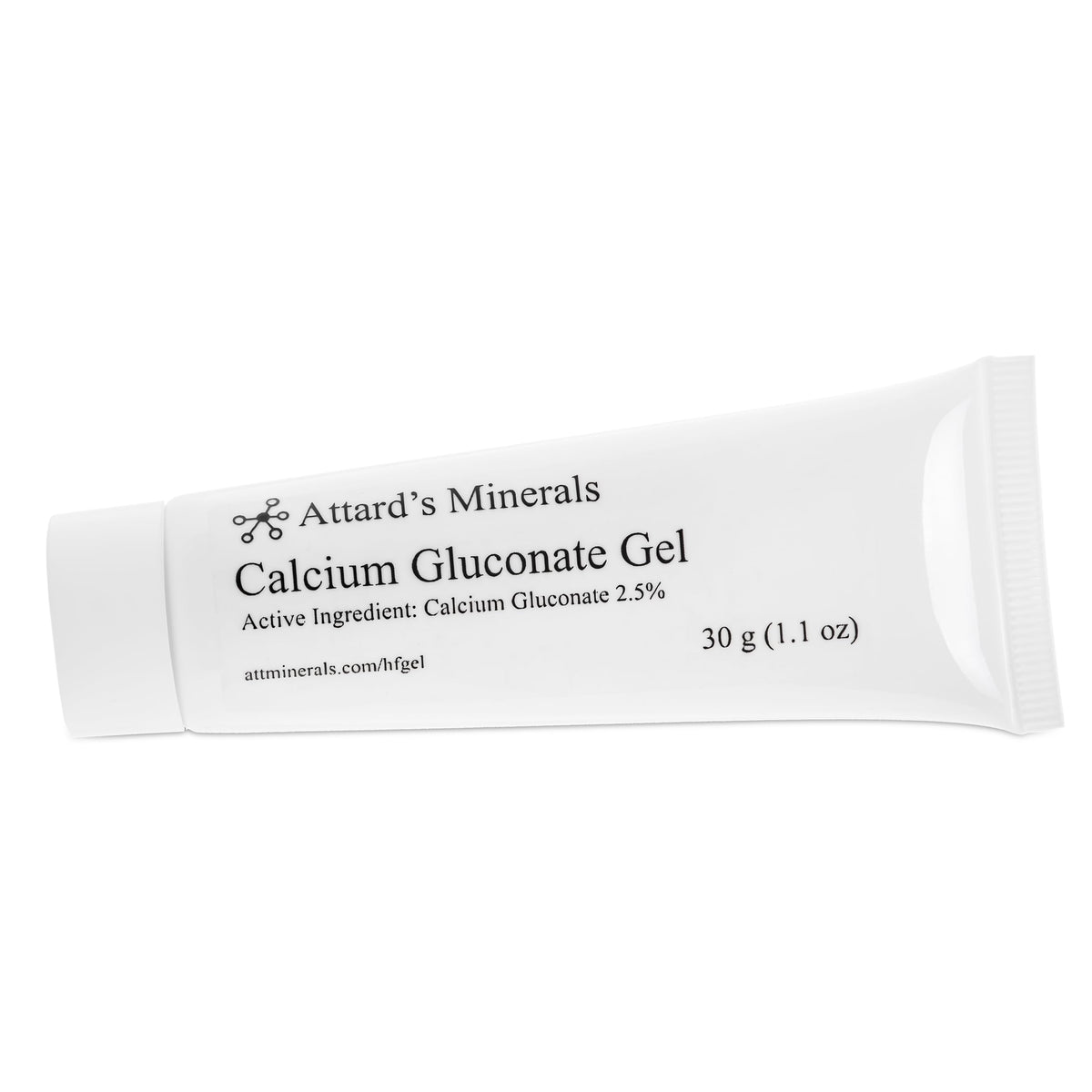 Attard's Minerals Calcium Gluconate Gel 2.5% 30g tube front view