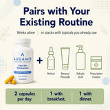 Augamis Niacin B3 Supplement capsules in a hand