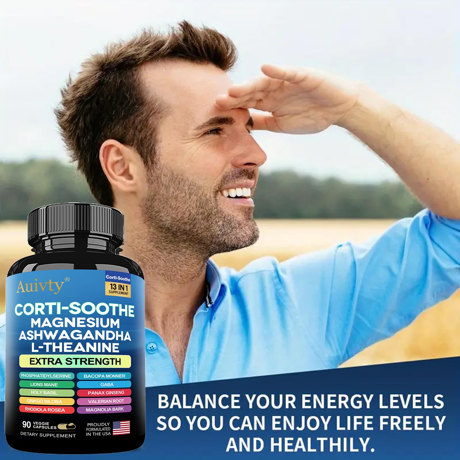 Auivty Corti-Soothe Sleep Supplement back view of packaging