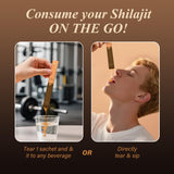 AUIXOPI Shilajit Energy Bars in a backpack