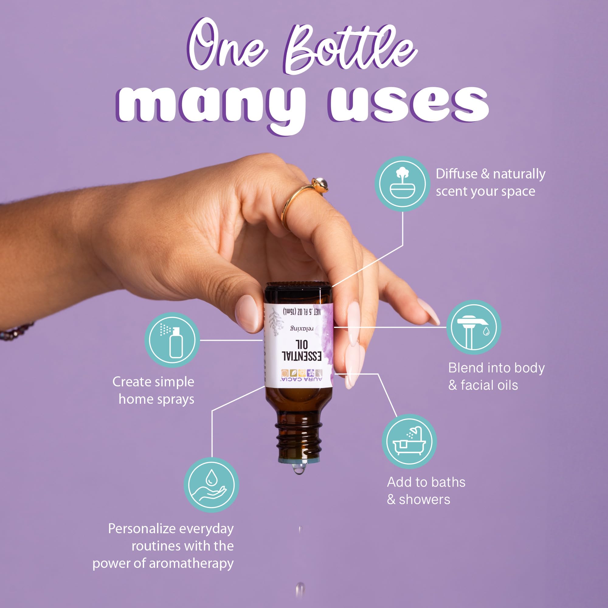 Aura Cacia Cinnamon Leaf Essential Oil bottle with label