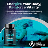 AURA VITAMINS Stem Cell Capsules 1,000mg with a glass of water