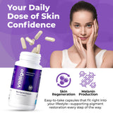 AURA VITAMINS Vitiligo Capsules bottle side view