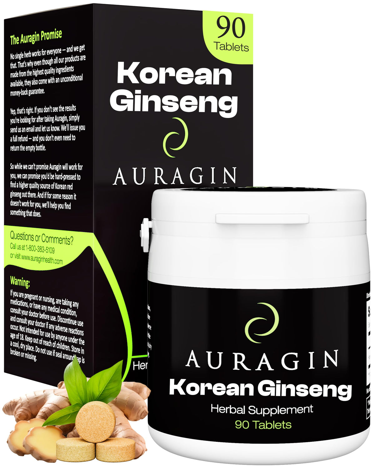 Auragin Korean Red Ginseng 27g front view packaging