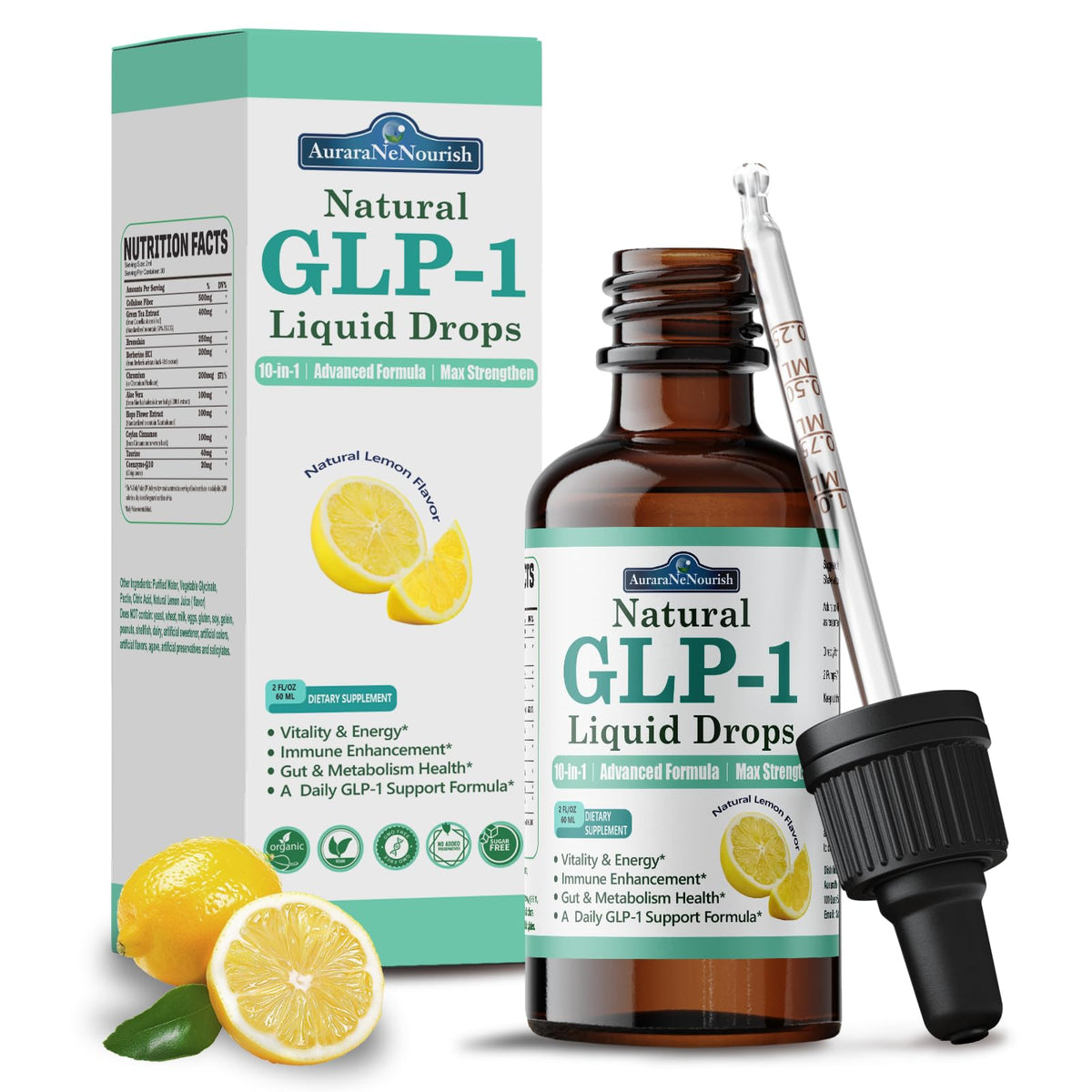 AuraraNeNourish Berberine Liquid Drops 141g front view