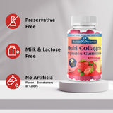 AuraraNeNourish Collagen Gummies with fresh strawberries