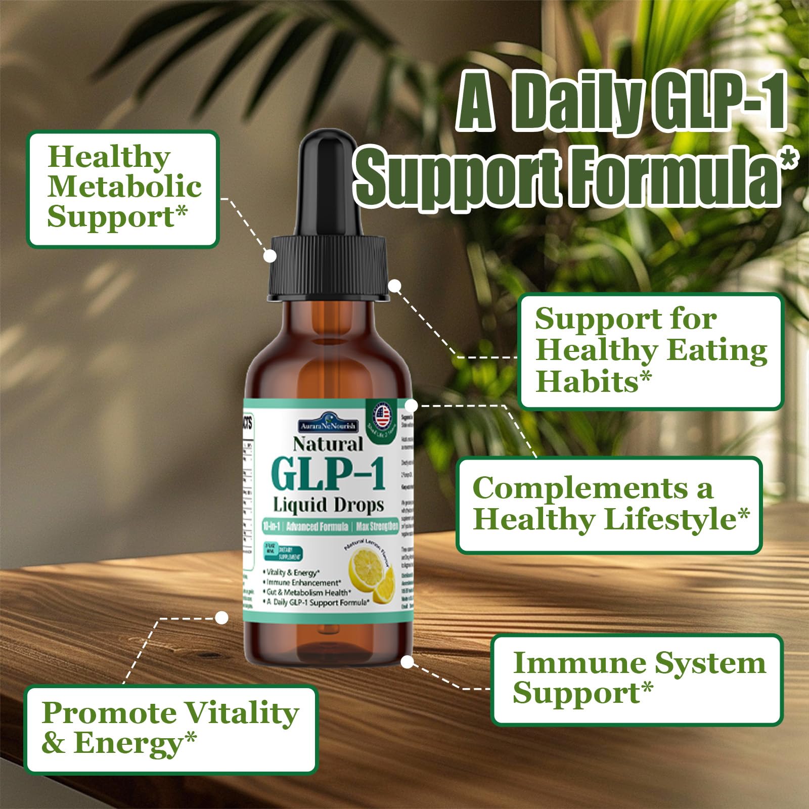 AuraraNeNourish GLP-1 Drops ingredients list