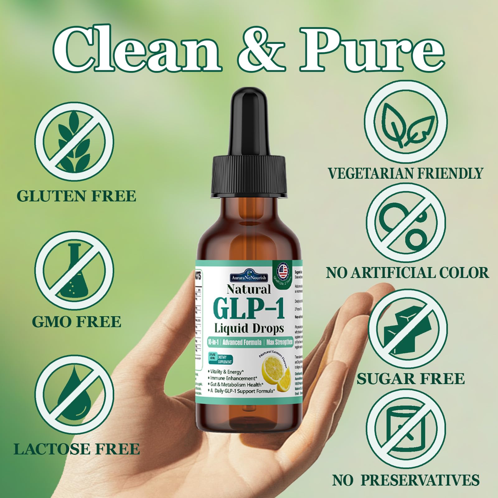 AuraraNeNourish GLP-1 Drops lifestyle shot
