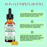 AuraraNeNourish GLP-1 Oral Liquid Drops in a glass of water