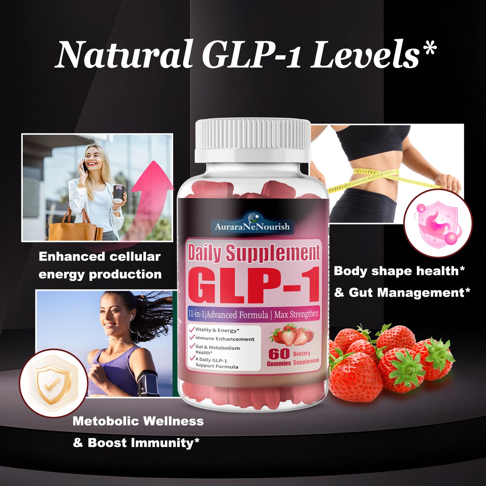 AuraraNeNourish GLP-1 Support Gummies ingredients list