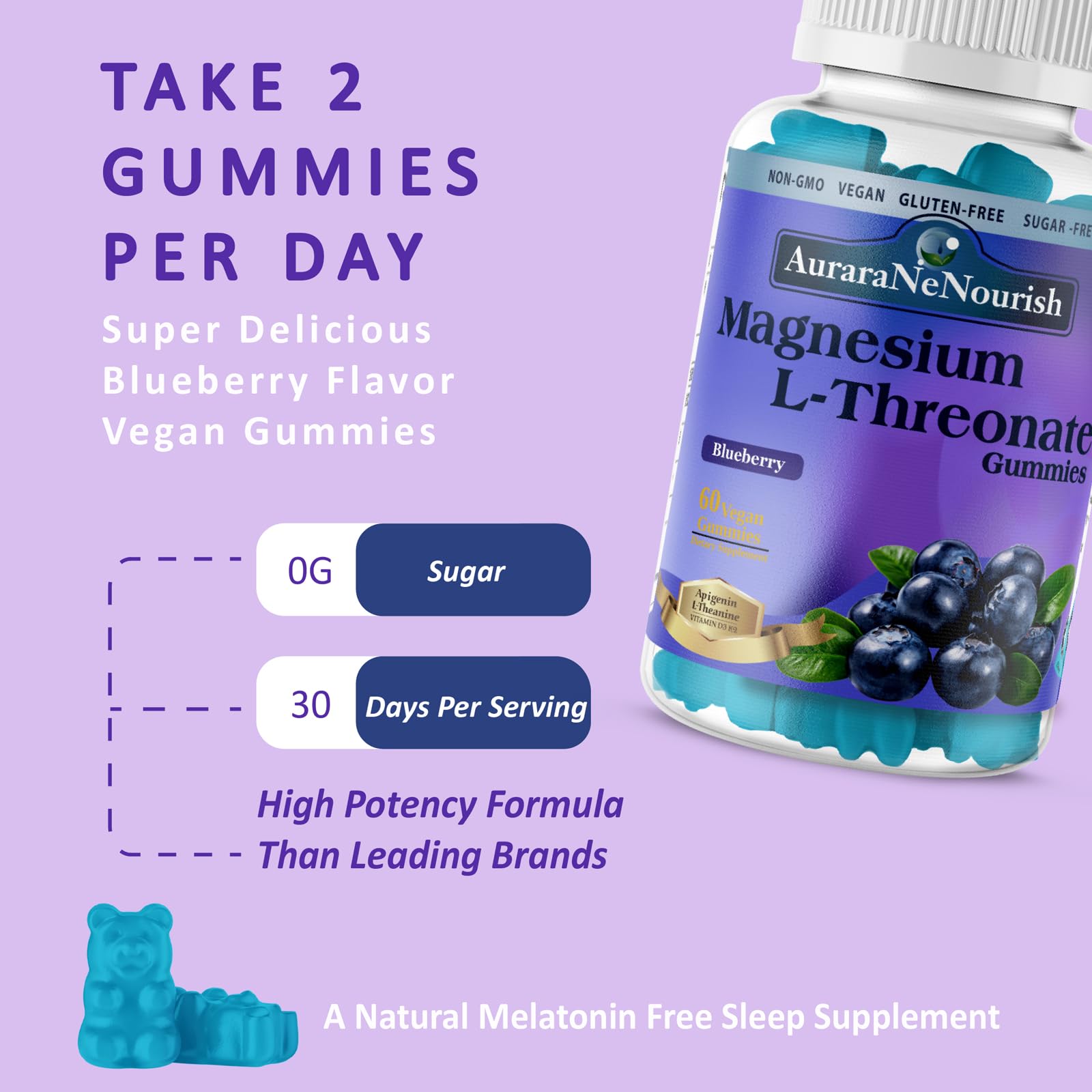 AuraraNeNourish Magnesium L-Threonate Gummies lifestyle scene