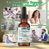 AuraraNeNourish Methylene Blue 1% Liquid Supplement back label