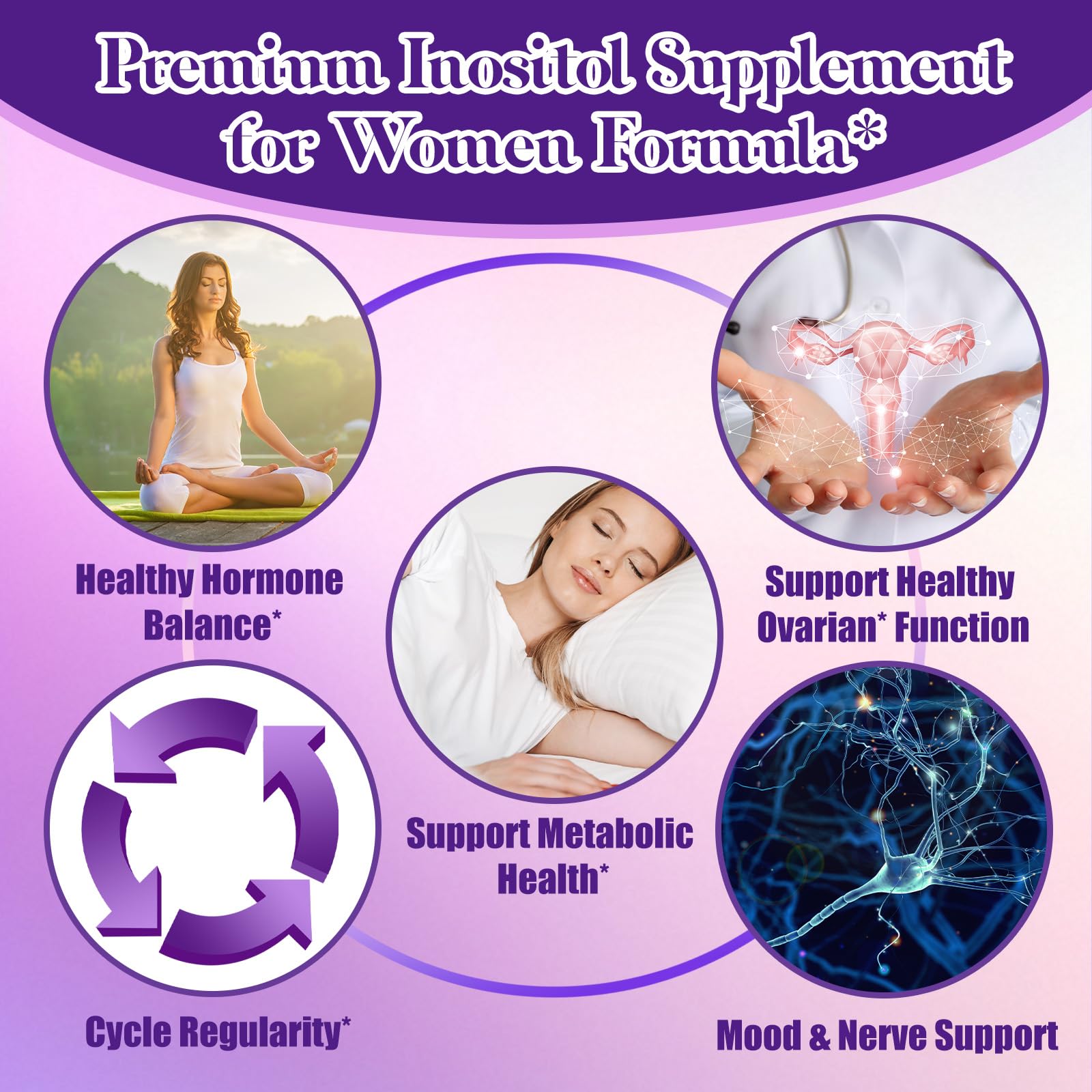 AuraraNeNourish Myo-Inositol & D-Chiro Inositol Supplement 60ml with dropper