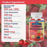 AuraraNeNourish NAD Nicotinamide Riboside Gummies strawberry flavour