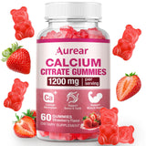 Aurear Calcium Citrate Gummies 1200mg strawberry flavour front view