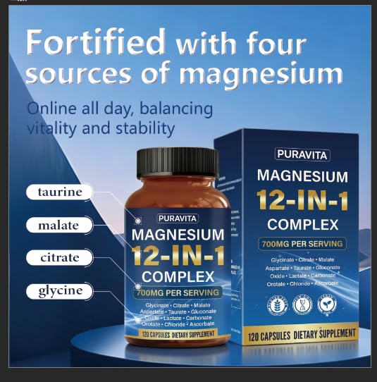 aurevia support Magnesium Complex back view with ingredient list