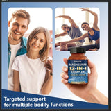 aurevia support Magnesium Complex on a table with a glass of water