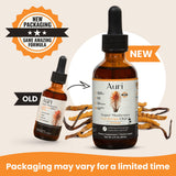 Auri Cordyceps Elixir 2000mg bottle side view