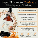 Auri Cordyceps Elixir 2000mg label close-up