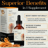 Auri Cordyceps Elixir 2000mg with natural ingredients